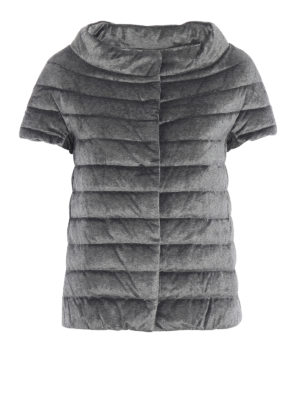 HERNO: giacche imbottite - Piumino a maniche corte in ciniglia