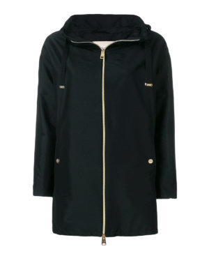 HERNO: parka - Parka ampio in taffetà tecnico