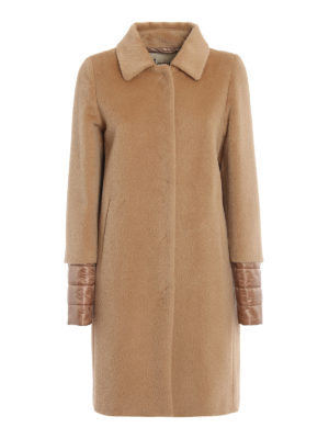 HERNO: short coats - Alpaca and wool padded coat