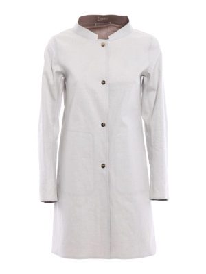 Herno: short coats - Reversible techno cotton short coat
