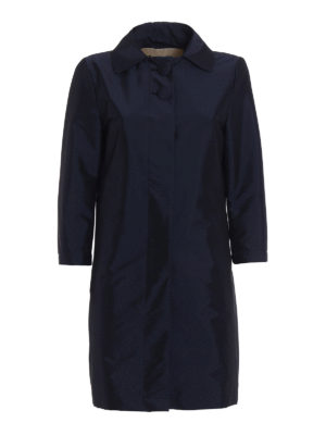 HERNO: cappotti corti - Spolverino blu elasticizzato