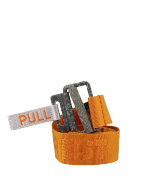 Heron Preston: belts - Logo patch fabric belt