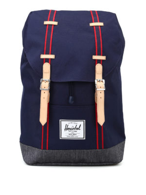 HERSCHEL: zaini - Zaino Retreat™ in nylon blu navy e rosso