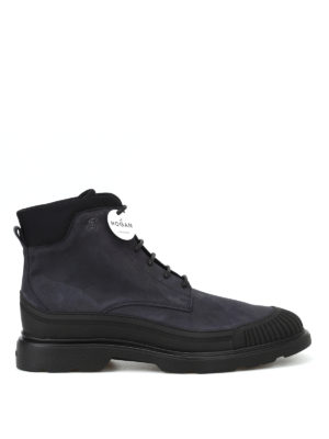 HOGAN: tronchetti - Anfibi in nabuk color antracite