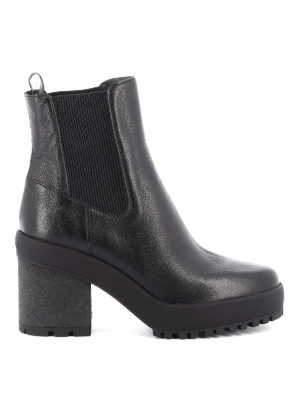 HOGAN: ankle boots - H475 hammered leather ankle boots