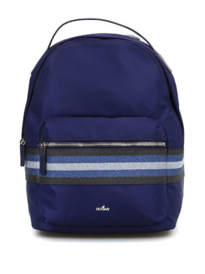 HOGAN: zaini - Zaino small in nylon con banda glitter