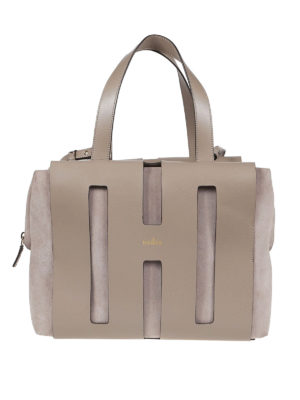 HOGAN: bauletti - Bauletto in pelle e camoscio Bi-Bag