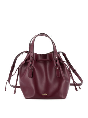 HOGAN: Bucket bags - Purple smooth leather bucket bag
