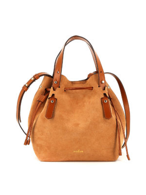 HOGAN: Bucket bags - Suede and leather bucket bag