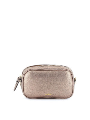 HOGAN: cross body bags - Laminated crackled leather cross body bag