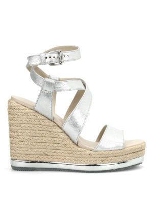 HOGAN: espadrillas - Zeppe in pelle H286