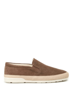 HOGAN: espadrillas - Slip on H358 in pelle scamosciata