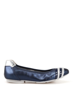 HOGAN: ballerine - Ballerine Wrap-H144 in pelle blu