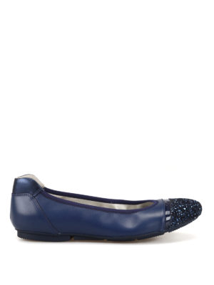 HOGAN: ballerine - Ballerine Wrap H144 con punta glitterata