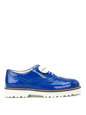 HOGAN: scarpe stringate - Oxford Route H259 in vernice blu