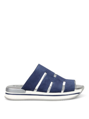 HOGAN: sandali - Sandali H257 in camoscio blu