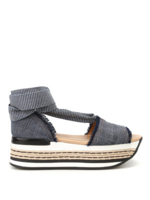 Hogan: sandals - H360 flatform espadrilles sandals