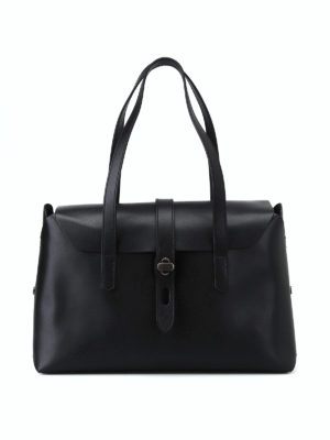 HOGAN: borse a spalla - Borsa a spalla in pelle con lati abbottonati