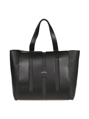 HOGAN: shopper - Shopper Bi-Bag M in pelle nera