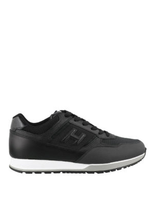 HOGAN: sneakers - Sneaker H321 nere con fasce elastiche