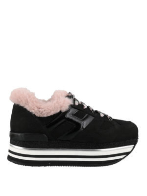 HOGAN: sneakers - Sneaker H222 con finta pelliccia