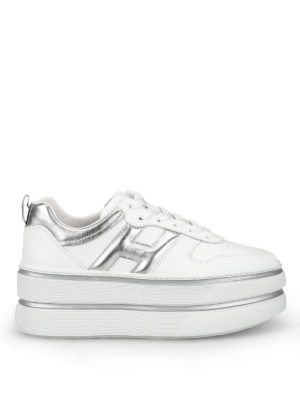 HOGAN: sneakers - Sneaker H449 in pelle bianca oversize