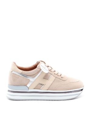 HOGAN: trainers - H483 nubuck and leather sneakers