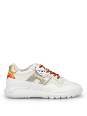 HOGAN: sneakers - Sneaker Interactive³ con H dorata