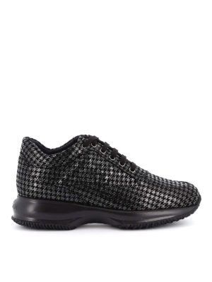 HOGAN: trainers - Interactive shiny houndstooth sneakers