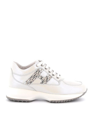 HOGAN: trainers - Interactive snow pearl sneakers