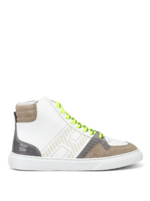 HOGAN: sneakers - Sneaker alte stile basket in pelle e suede
