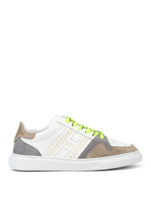 HOGAN: sneakers - Sneaker basse da basket in pelle e suede