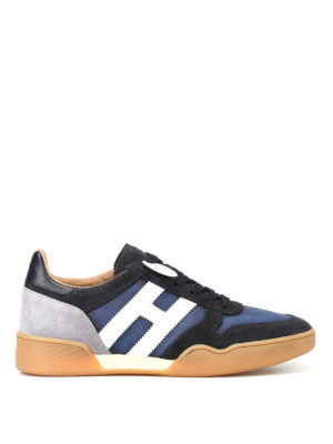 HOGAN: sneakers - Sneaker in tessuto tecnico e suede