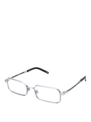 HUBLOT: Glasses - Silver-tone titanium rectangular eyeglasses