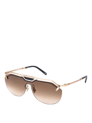 HUBLOT: sunglasses - Gold-tone titanium mask sunglasses