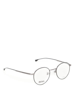 Hugo Boss: glasses - Ultralight ruthenium round glasses