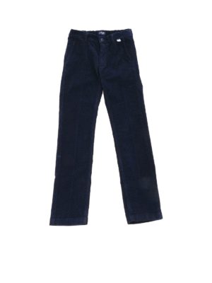 Il Gufo: trousers - Blue corduroy trousers