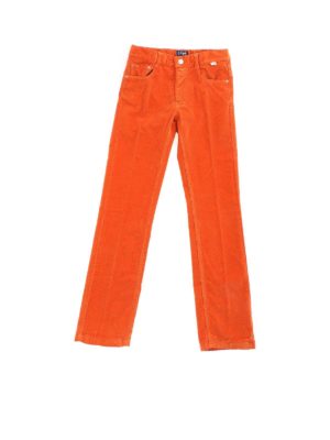 Il Gufo: trousers - Orange corduroy trousers