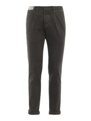 INCOTEX: pantaloni casual - Pantalone grigio scuro in misto cotone