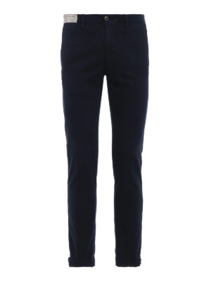 INCOTEX: pantaloni casual - Pantaloni Slacks skin fit blu