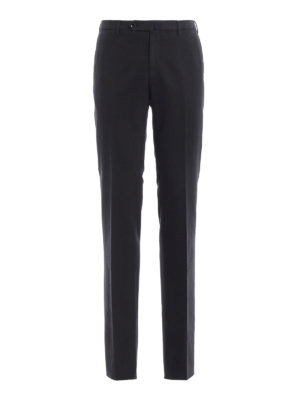 INCOTEX: pantaloni casual - Pantaloni in cotone blu notte