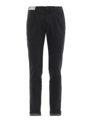 INCOTEX: pantaloni casual - Pantaloni sportivi in cotone a quadri