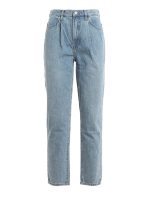 J BRAND: Boyfriend - Pleated peg high rise jeans