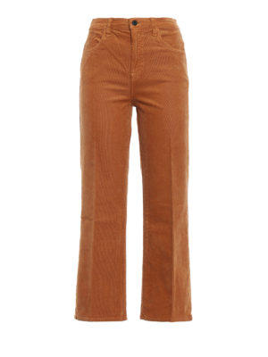 J BRAND: pantaloni casual - Cinque tasche Joan Crop in velluto