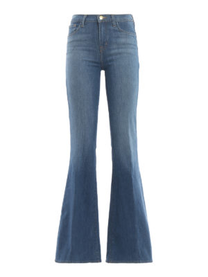 J BRAND: jeans a zampa - Jeans Valentina a vita alta in denim eco