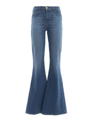 J BRAND: flared jeans - Valentina high waist flared jeans