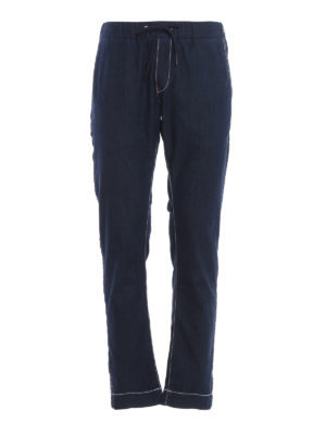 JACOB COHEN: pantaloni casual - Pantaloni Carl in denim stretch con coulisse