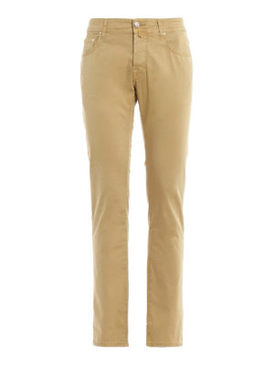 JACOB COHEN: pantaloni casual - Cinque tasche in gabardine di cotone
