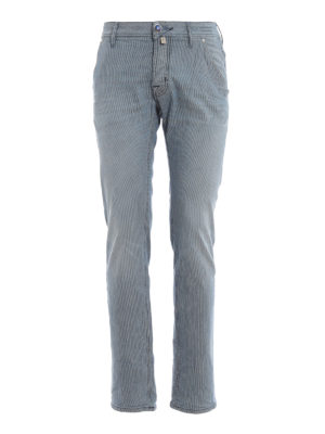 JACOB COHEN: pantaloni casual - Pantaloni Style 613 a righe