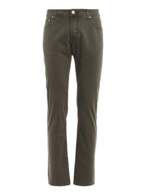 JACOB COHEN: pantaloni casual - Pantaloni Style 622 verde militare